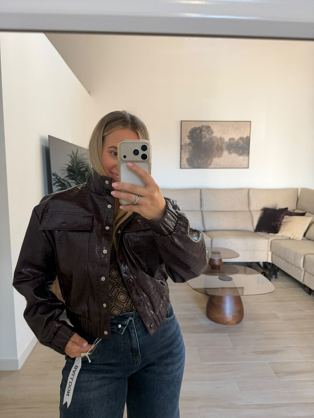 CHAQUETA SERPIENTE BURDEOS