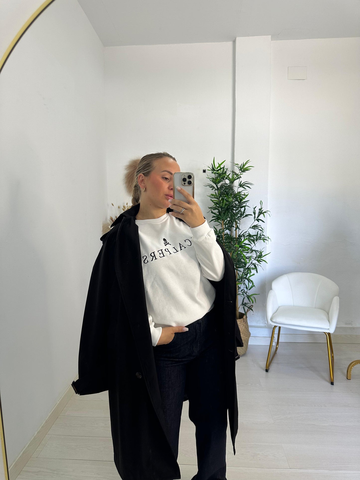 SUDADERA CALAVERA BLANCO