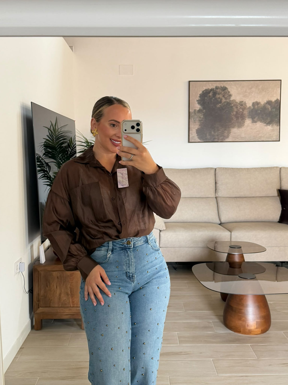 BLUSA ALMA MARRON