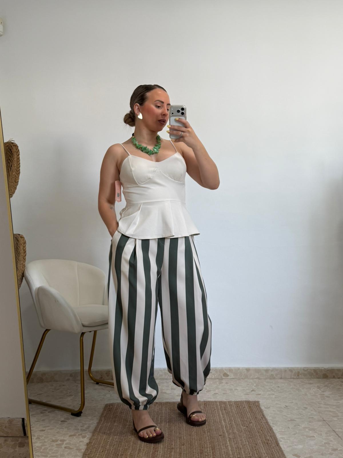 PANTALON RAYAS VERDE