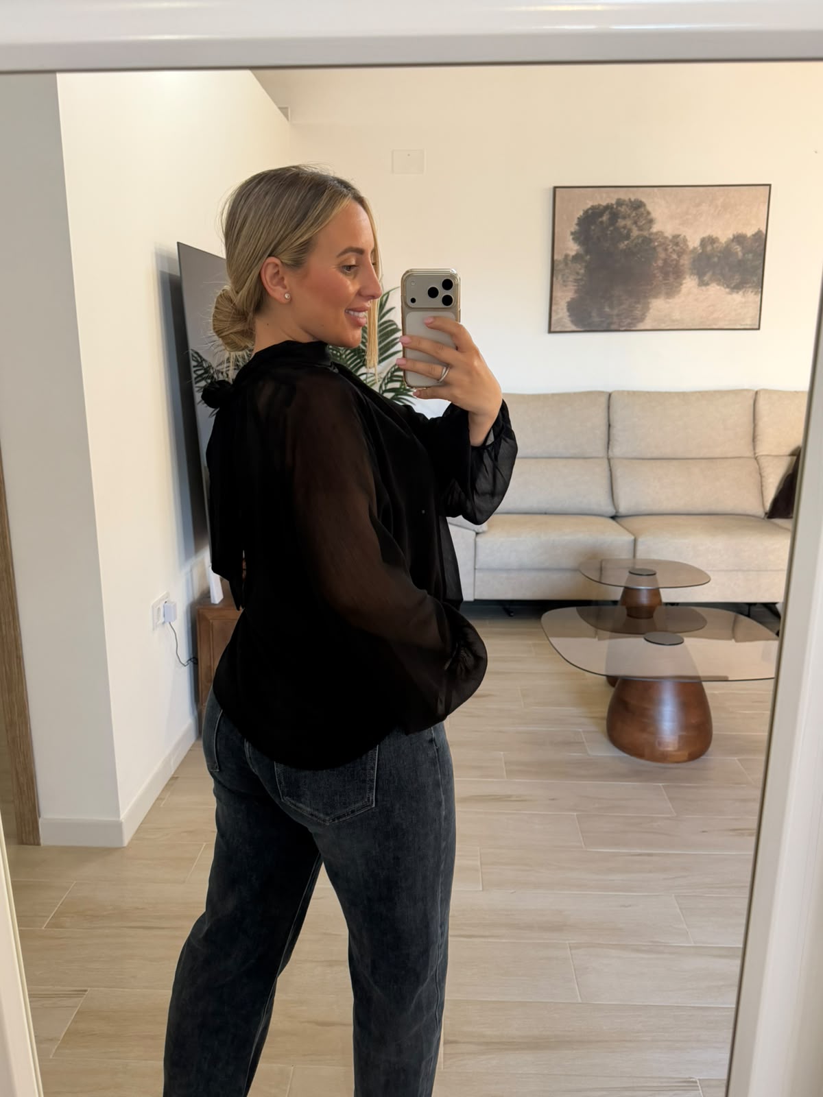 BLUSA LAZO NEGRA