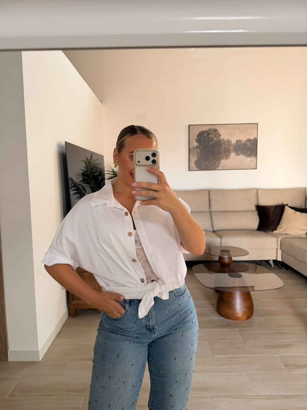 CAMISA PANA BLANCA