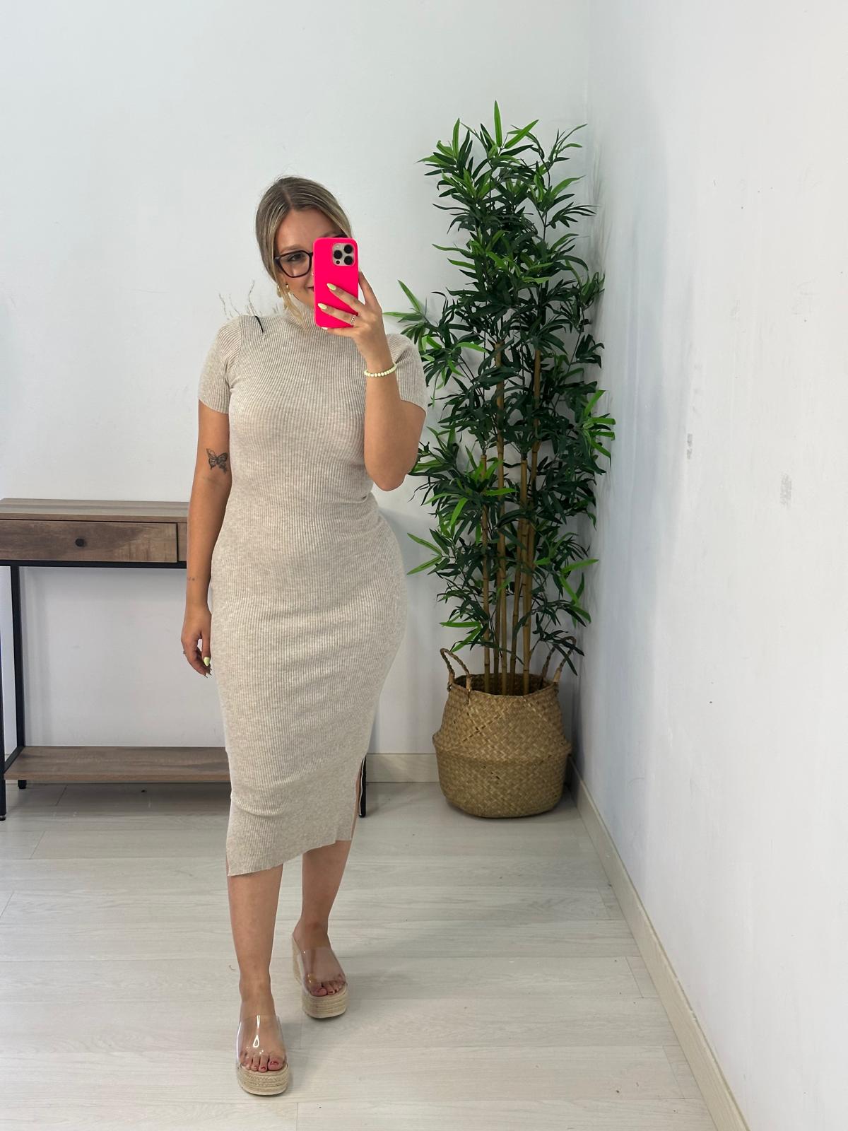 VESTIDO ALMUDENA BEIGE