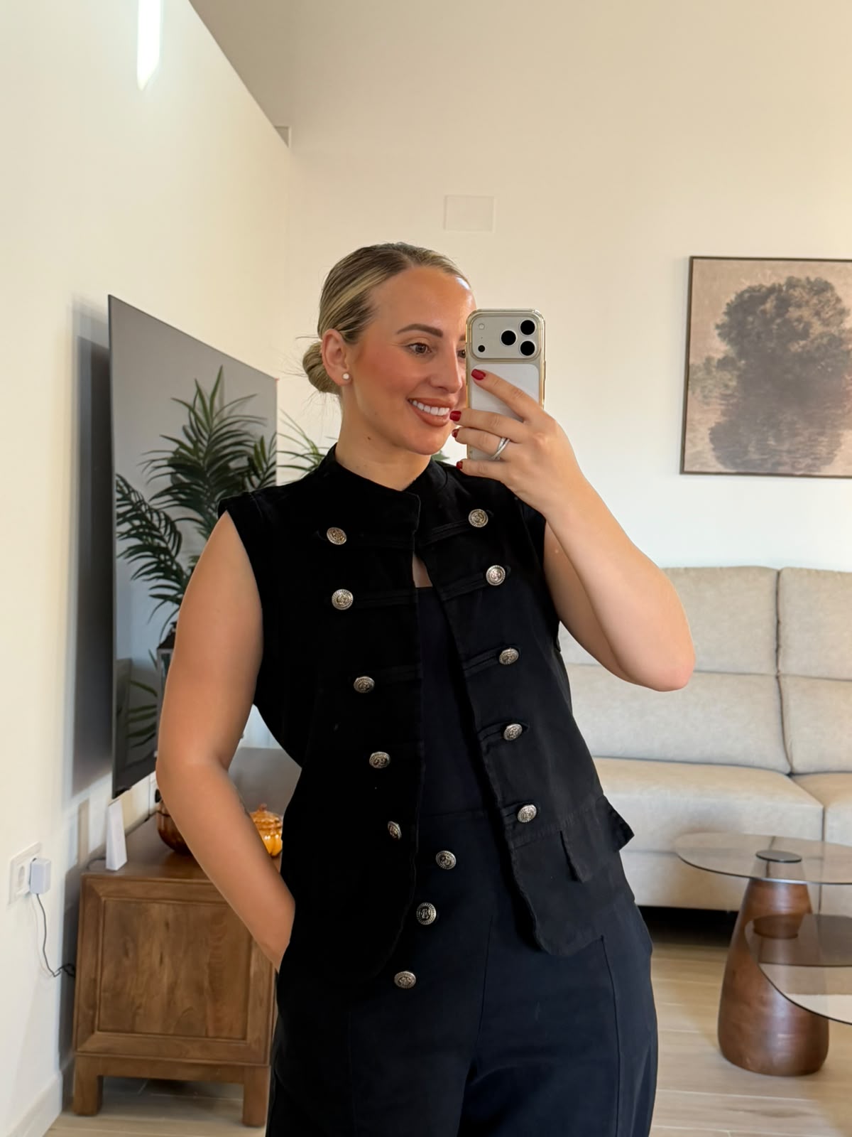 CHAQUETILLA BOTON NEGRO