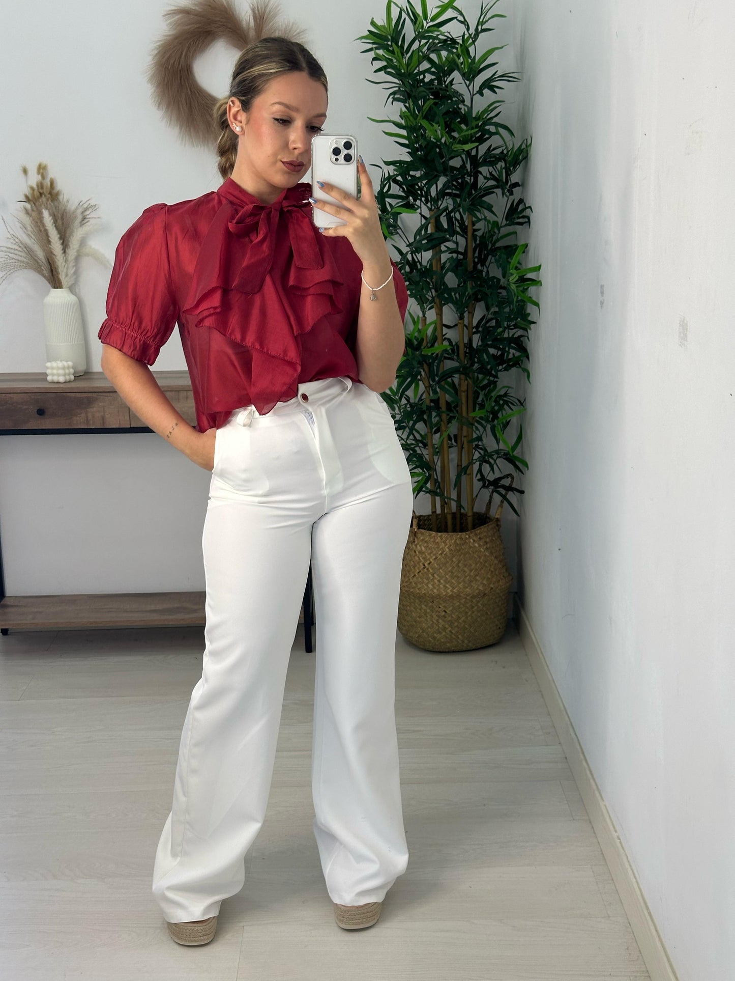 CAMISA AMOR BURDEOS