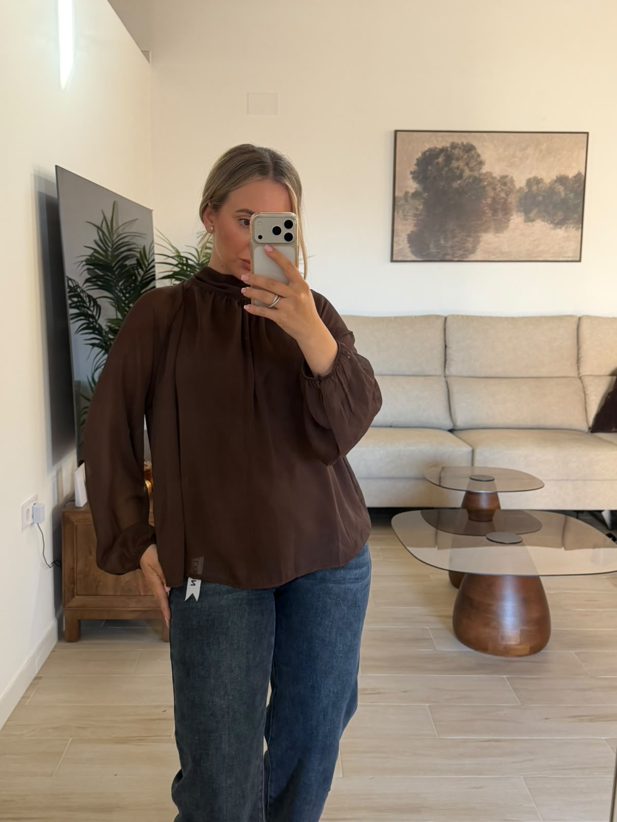 BLUSA LAZO MARRON