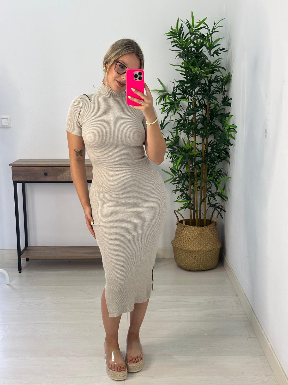 VESTIDO ALMUDENA BEIGE