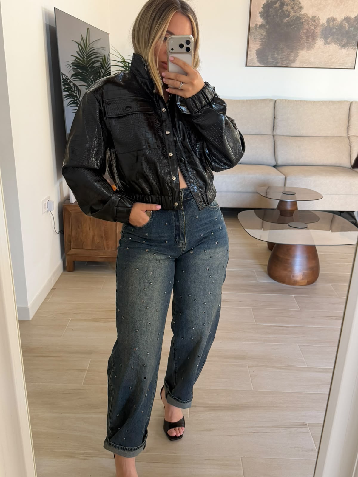 CHAQUETA SERPIENTE NEGRA