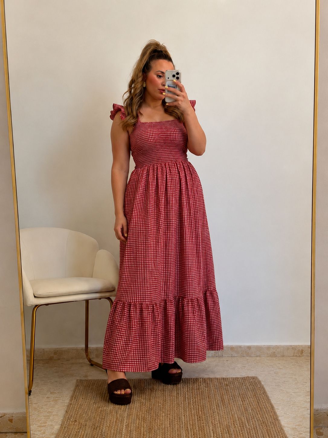 VESTIDO VICHY ROJO