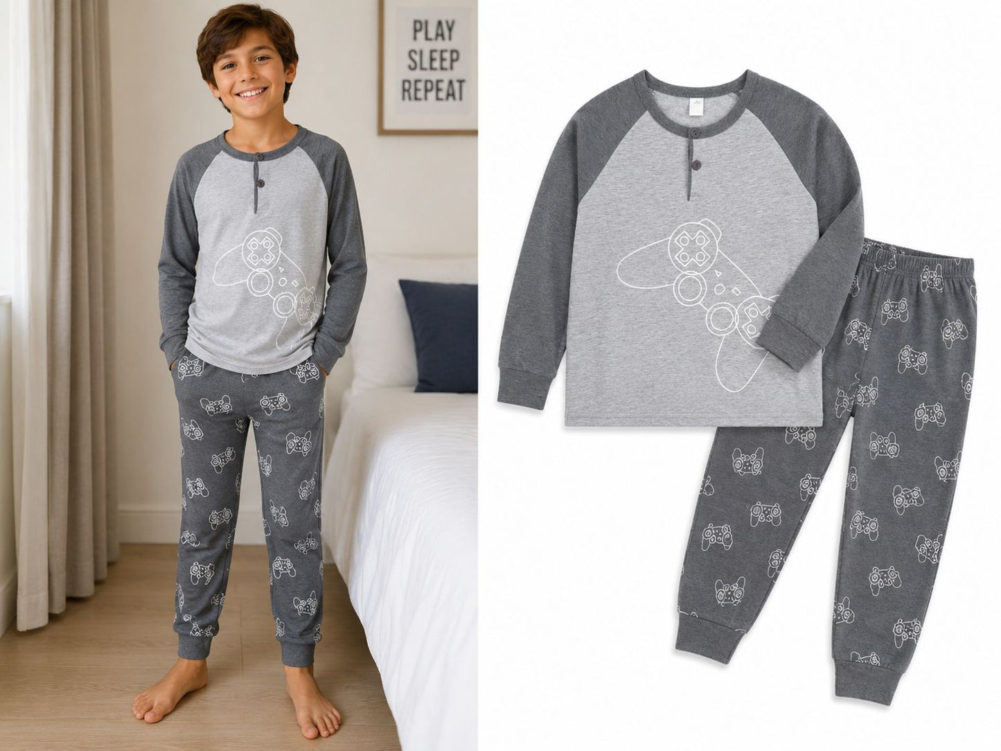 PIJAMA PLAY GRIS