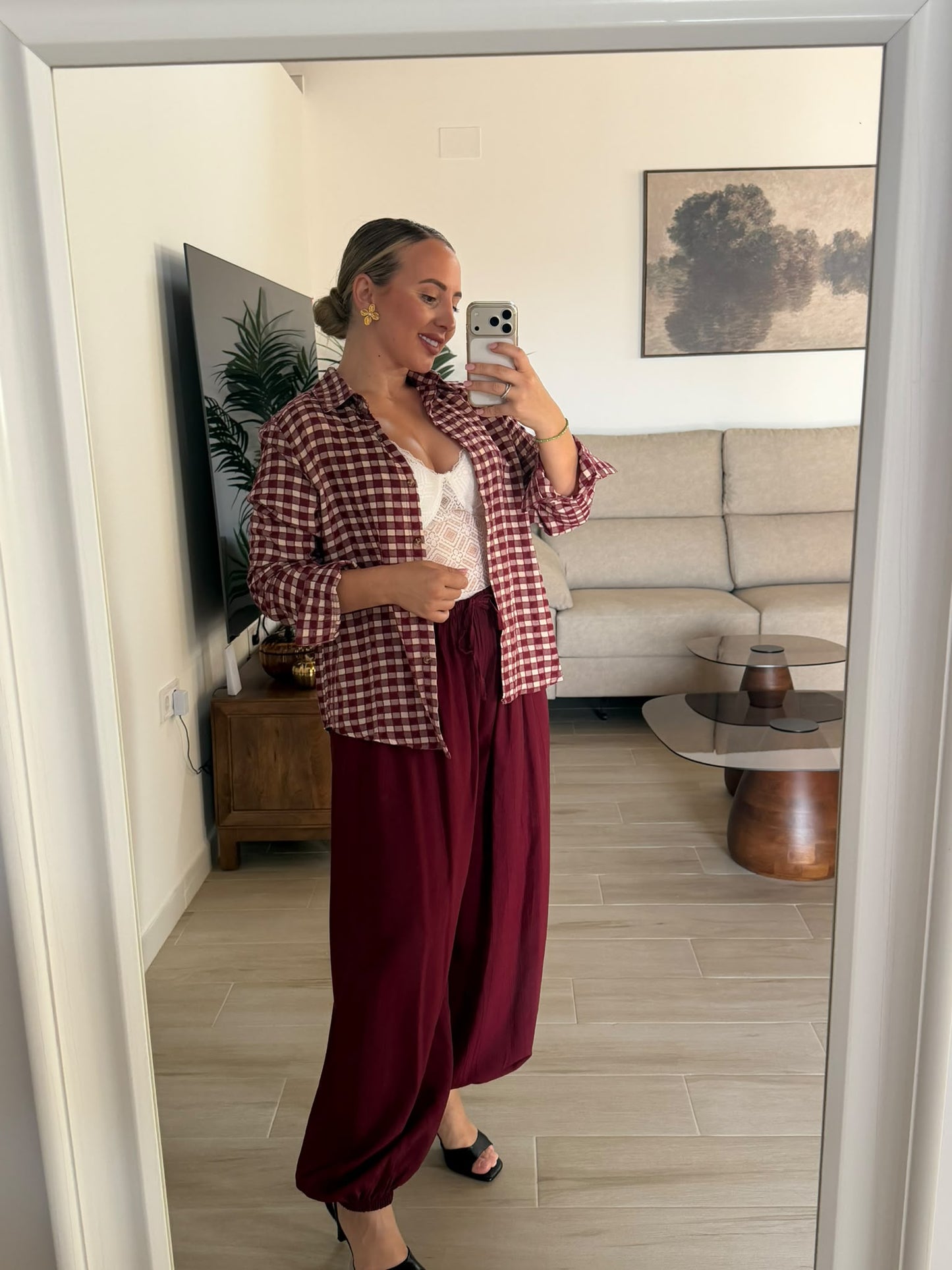 CAMISA OTOÑO BURDEOS