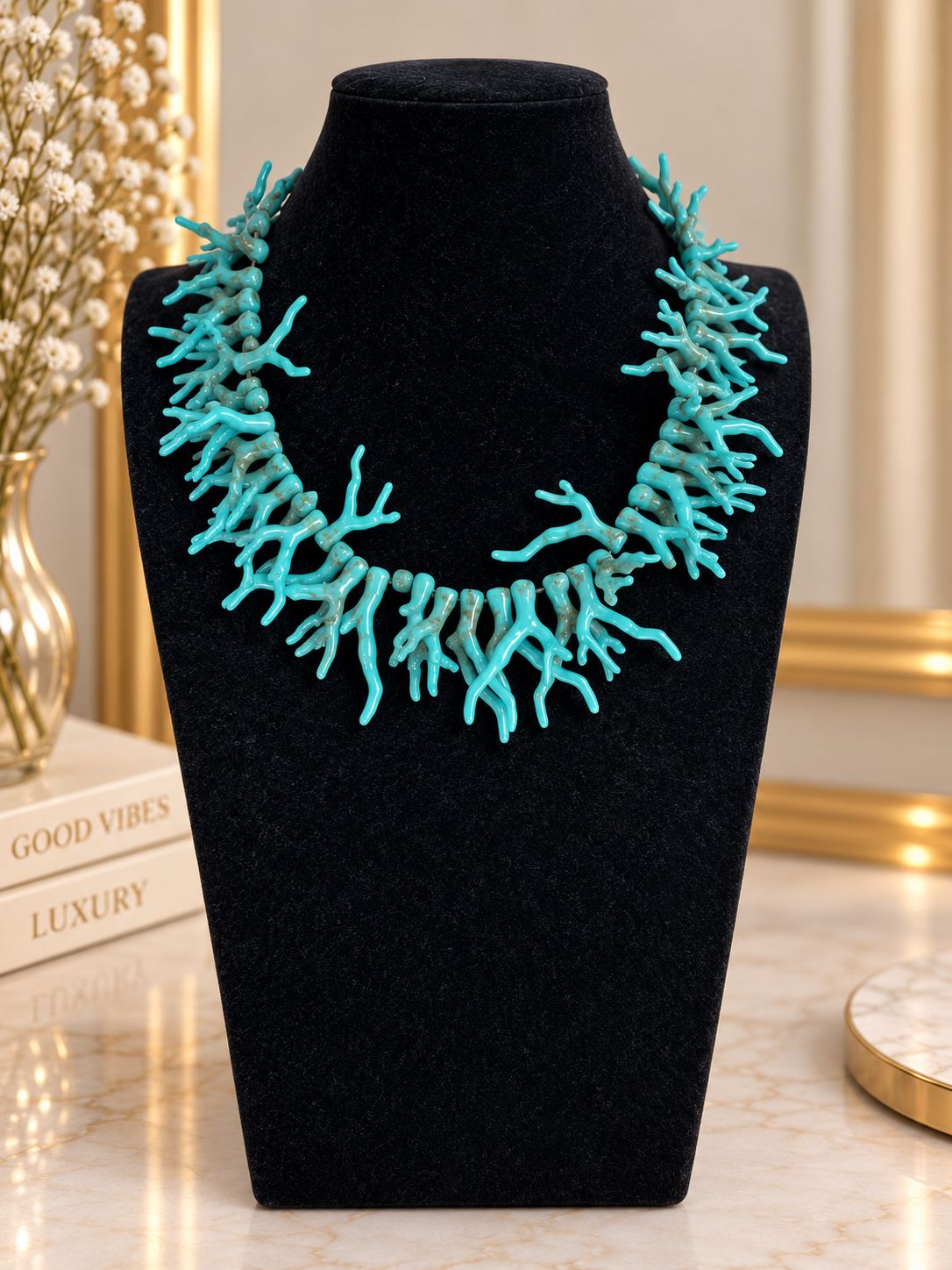 COLLAR CORAL TURQUESA