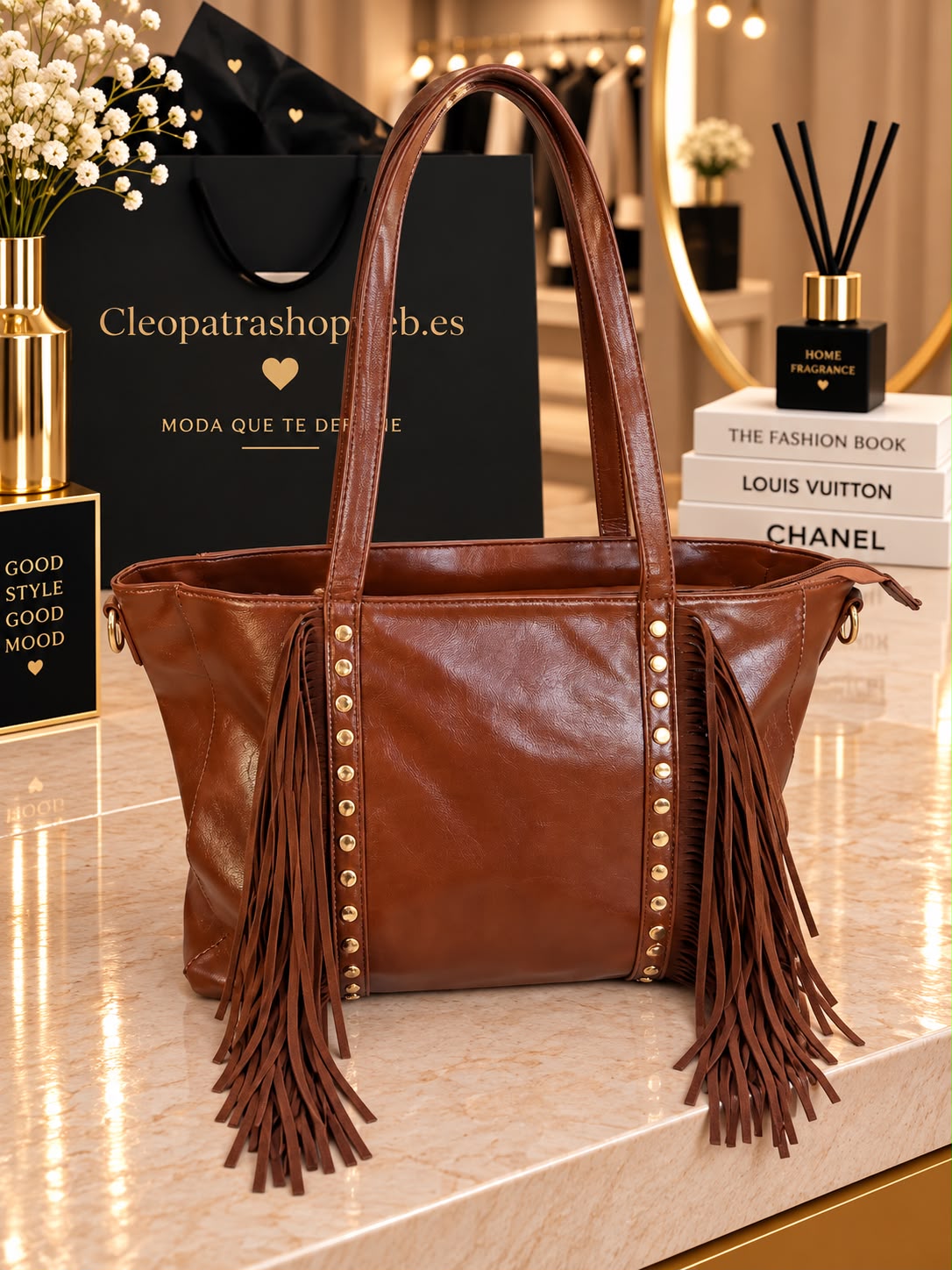 BOLSO MIA FLECOS CAMEL