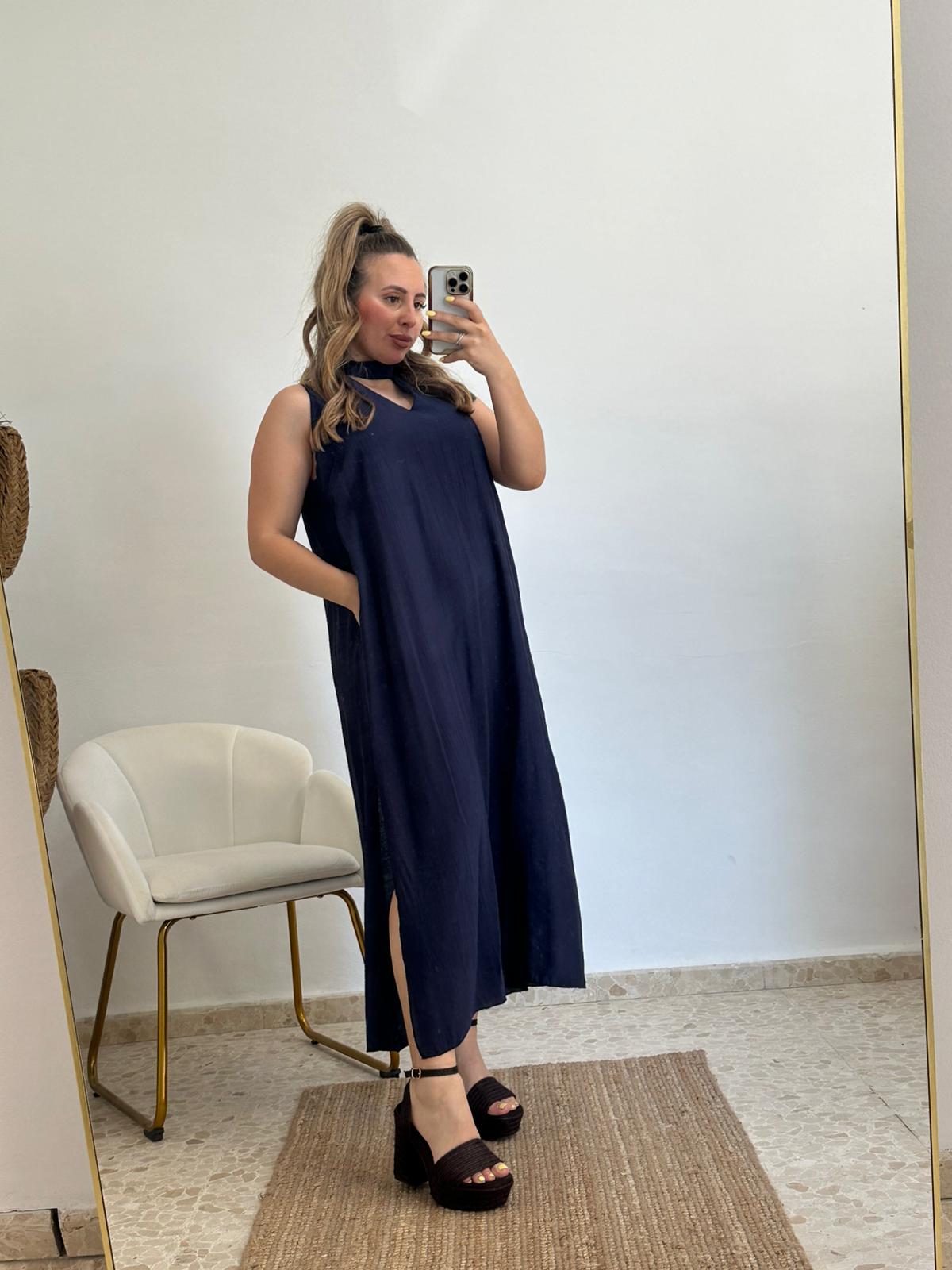VESTIDO LIA AZUL MARINO
