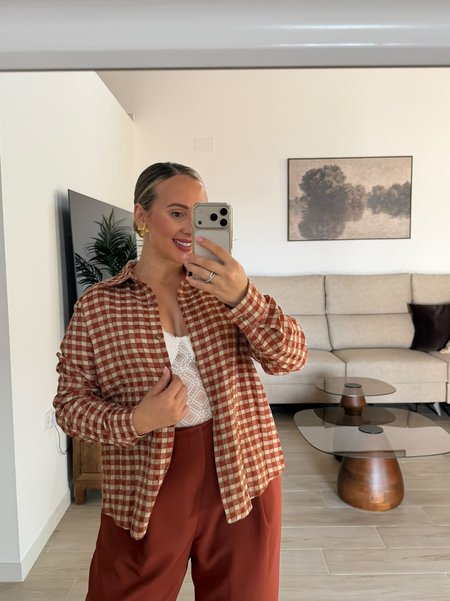 CAMISA OTOÑO TEJA