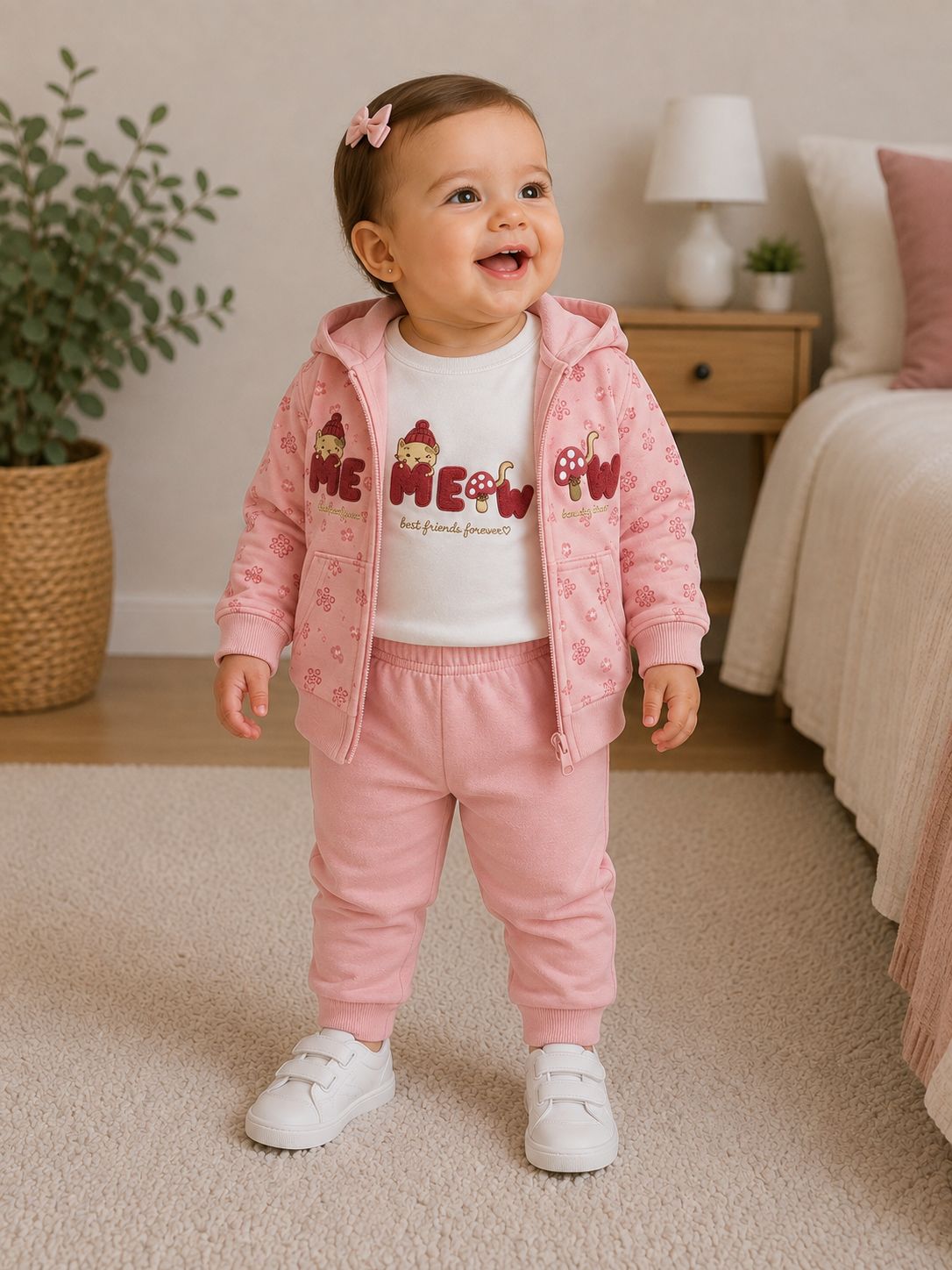 CONJUNTO 3 PIEZAS ROSA