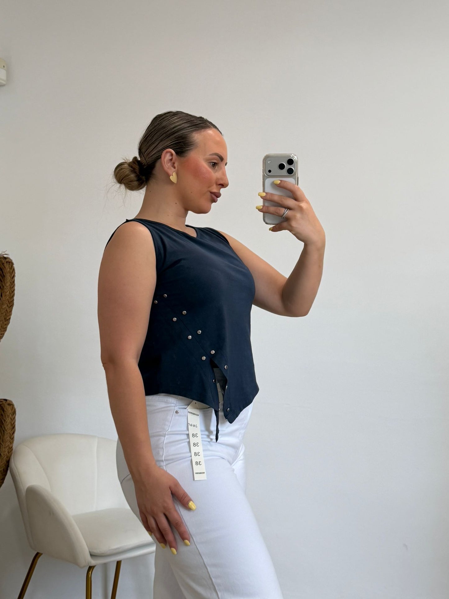 TOP ASIMETRICO AZUL