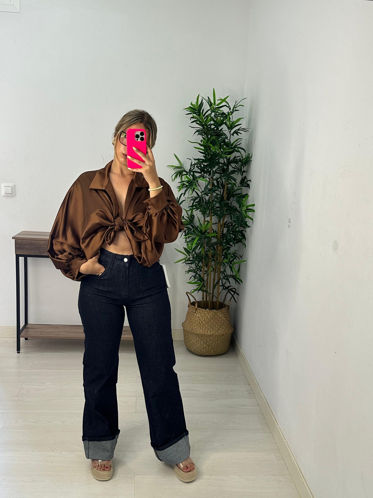 CAMISA LOLA MARRON
