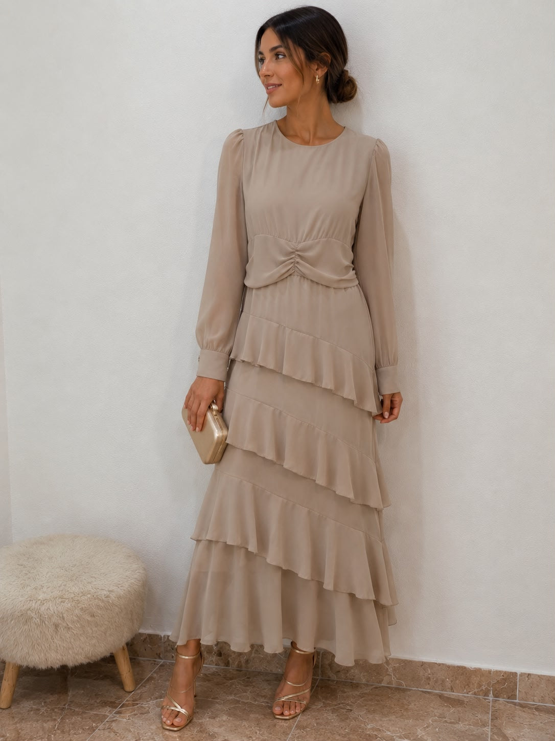 VESTIDO CANDELA BEIGE