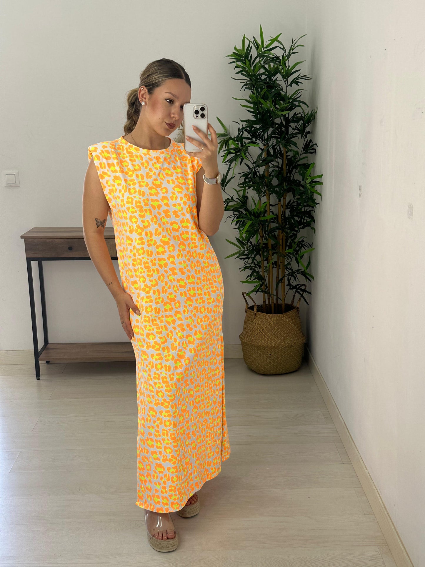 VESTIDO LEOPARDO AMARILLO
