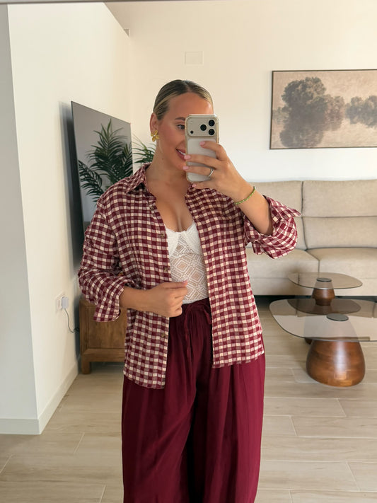 CAMISA OTOÑO BURDEOS