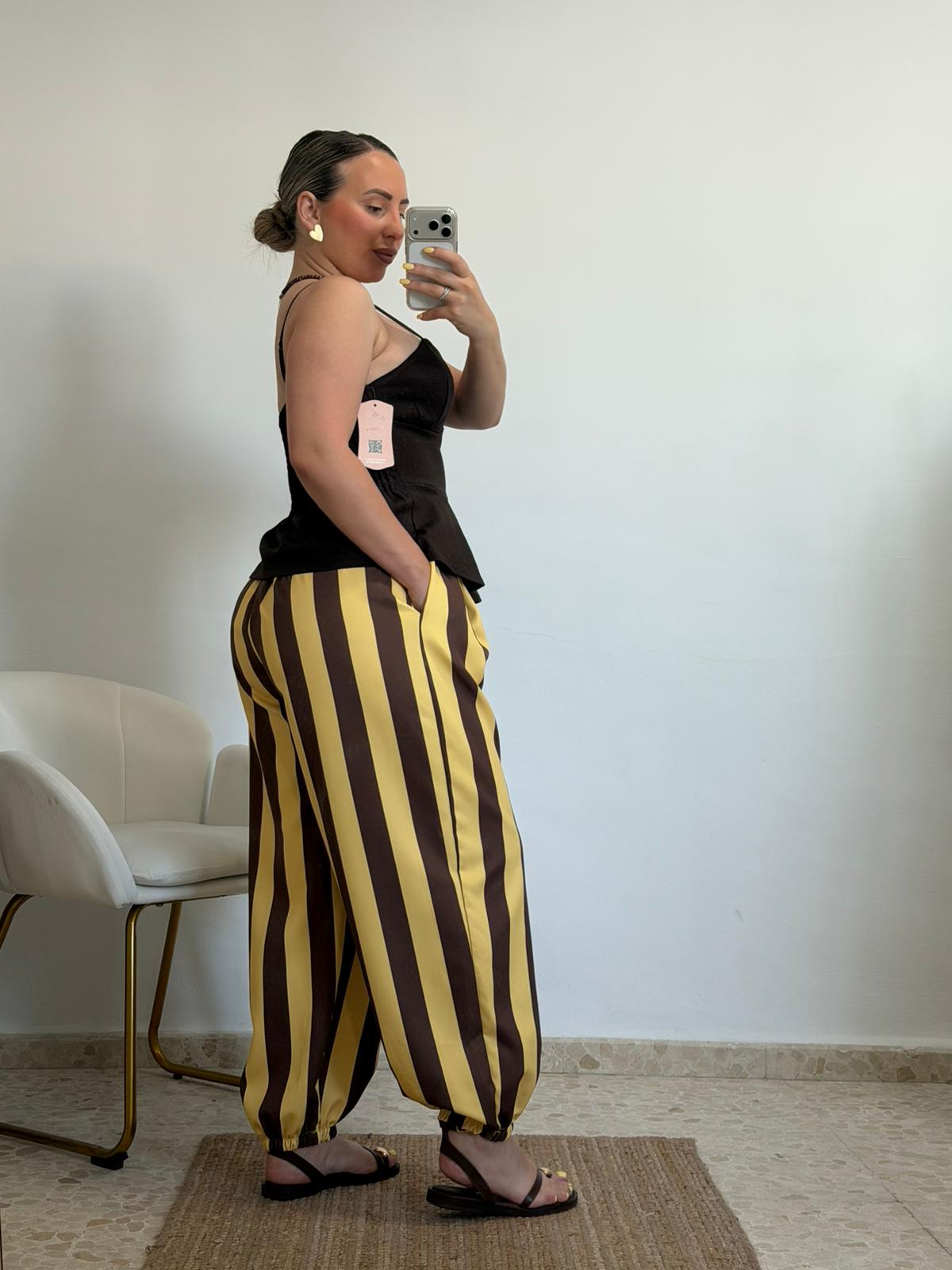 PANTALON RAYAS AMARILLO