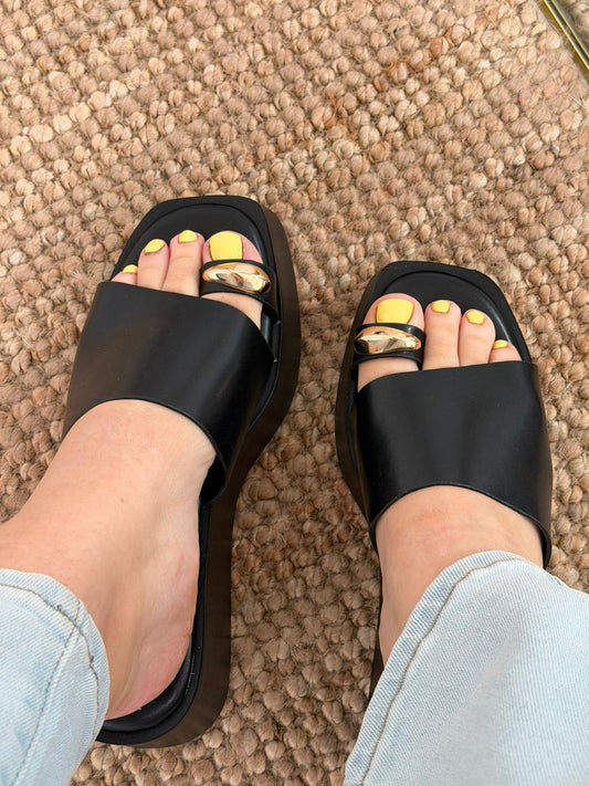 SANDALIAS DEDO NEGRAS