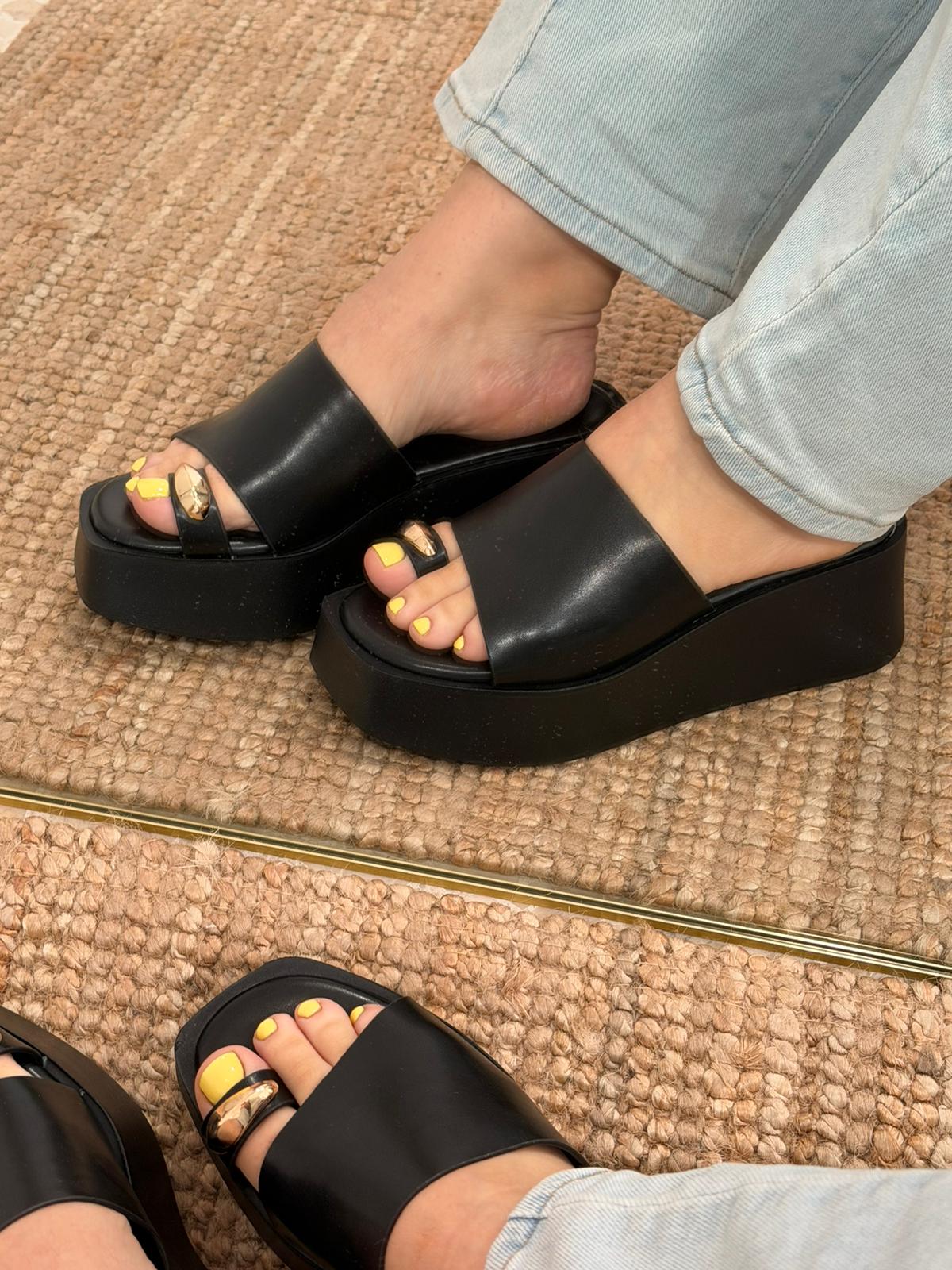 SANDALIAS DEDO NEGRAS
