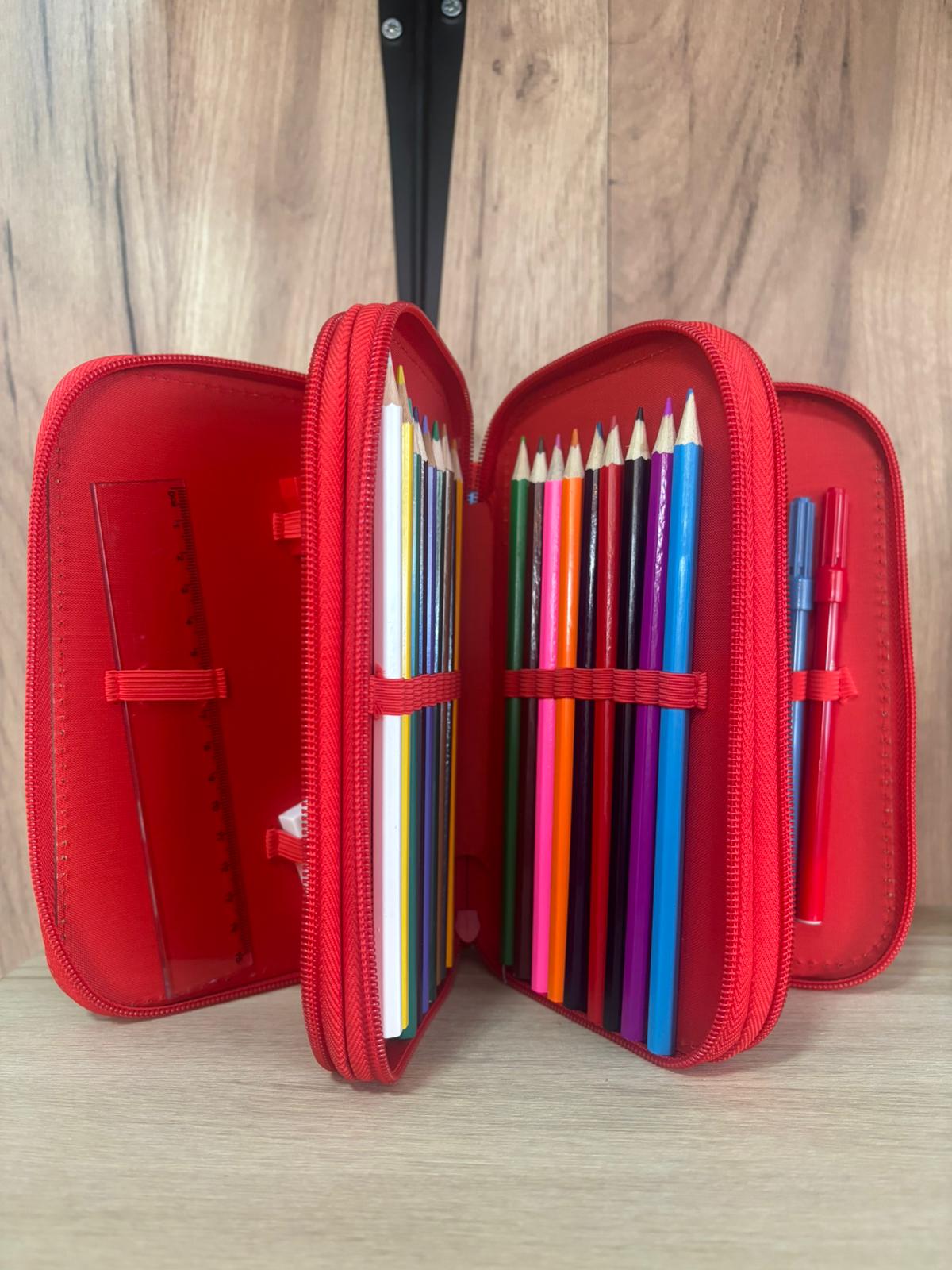ESTUCHE COLORES MICKEY ROJO