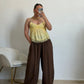 PANTALON AMERI GLOBO MARRON