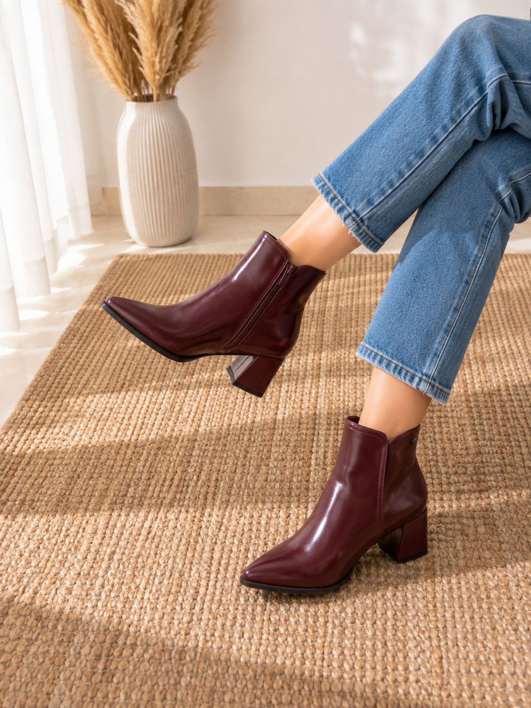 BOTAS CHAROL BURDEOS