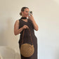 BOLSO FLOR CAMEL