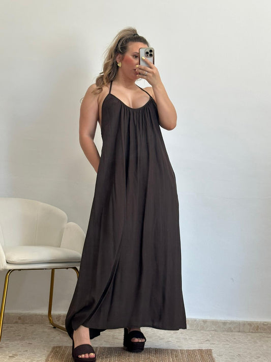 VESTIDO MARTINA MARRON CHOCOLATE