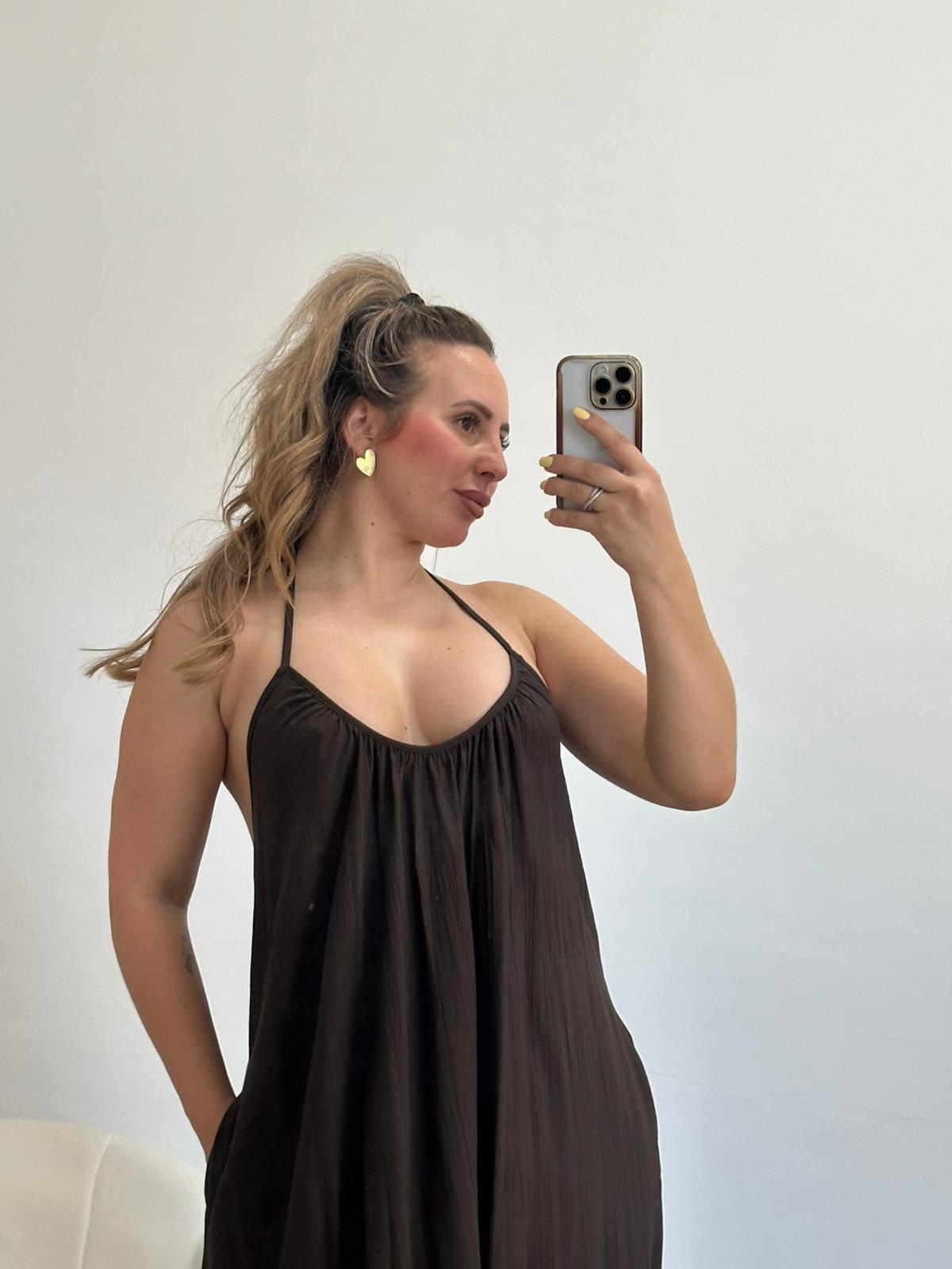 VESTIDO MARTINA MARRON CHOCOLATE