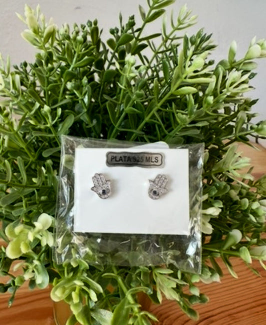PENDIENTES MANO DE FATIMA PLATA