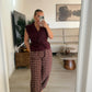 PANTALON CUADROS BURDEOS