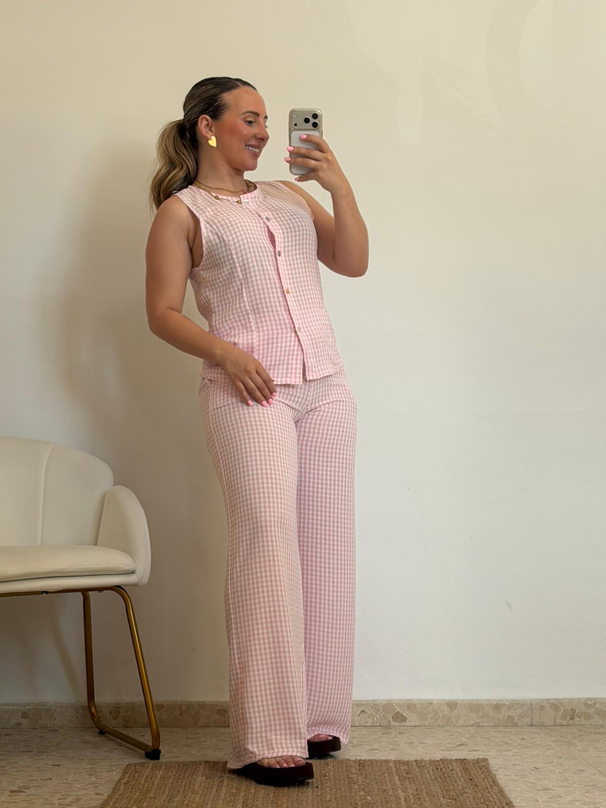 CONJUNTO VICHY ROSA