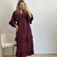 VESTIDO FATIMA BURDEOS