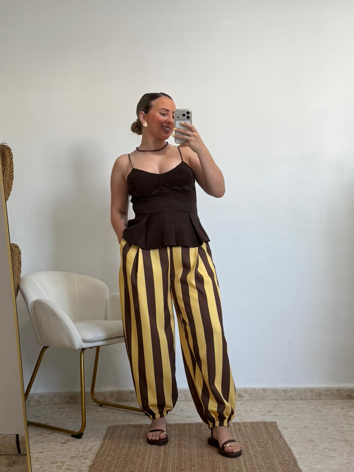 PANTALON RAYAS AMARILLO