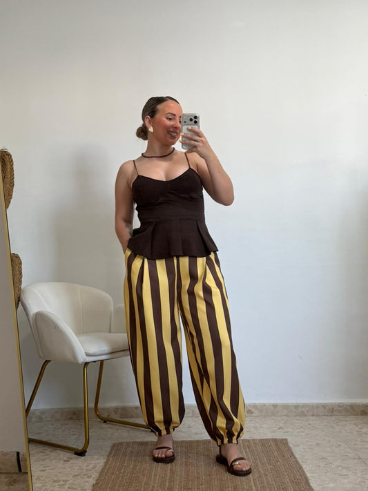 PANTALON RAYAS AMARILLO