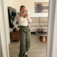 PANTALON SATEN VERDE