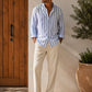 CAMISA RAYAS CELESTE