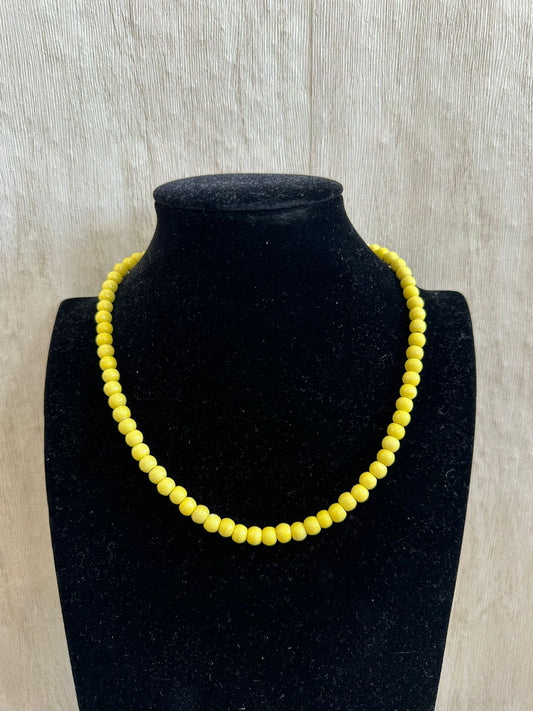 COLLAR ABALORIOS AMARILLO