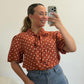 CAMISA LUNARES NARANJA