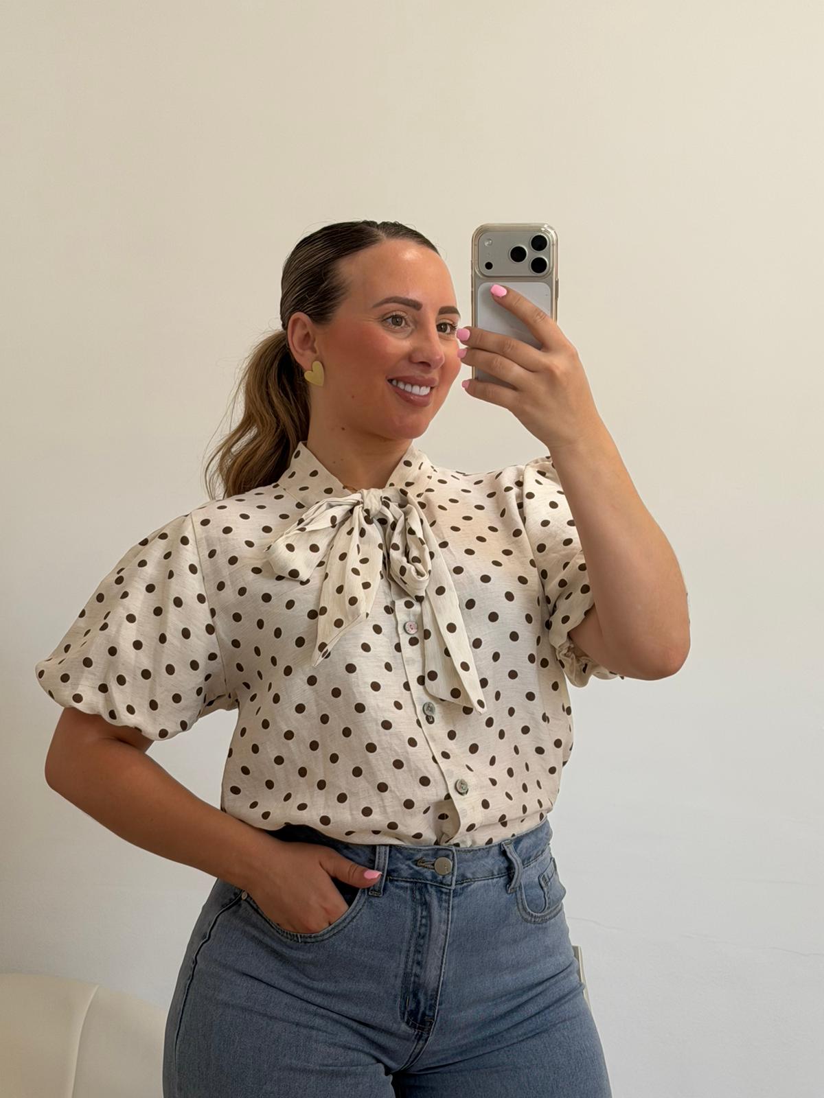 CAMISA LUNARES BEIGE