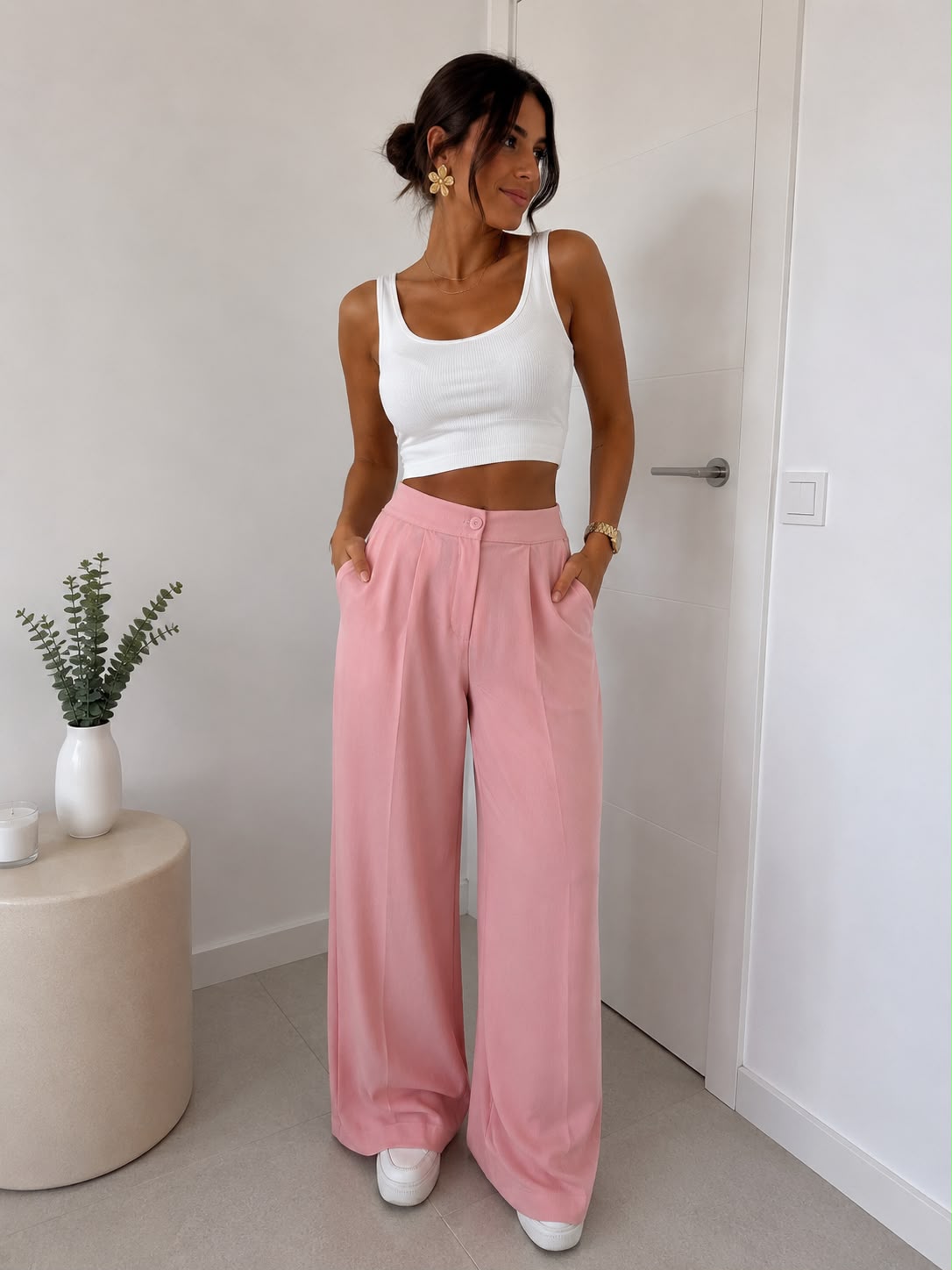 PANTALON PINZA ROSA