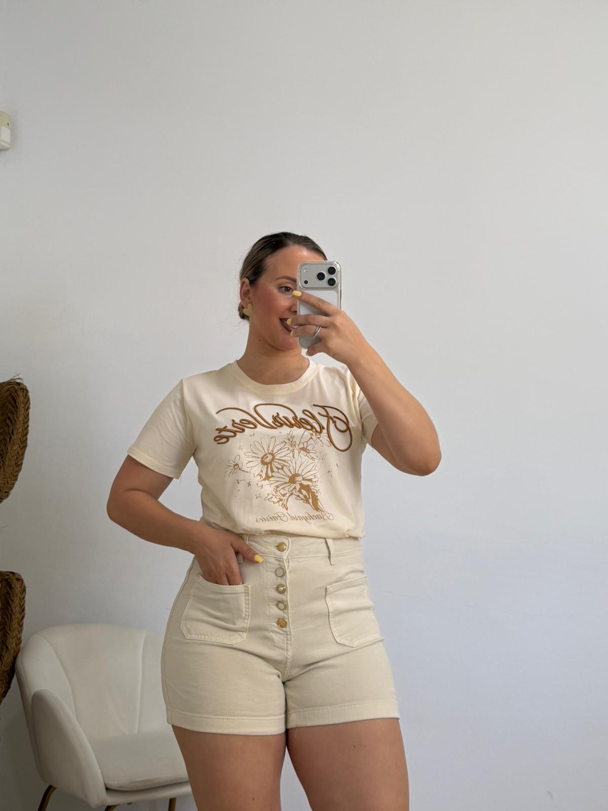 PANTALON CORTO BEIGE