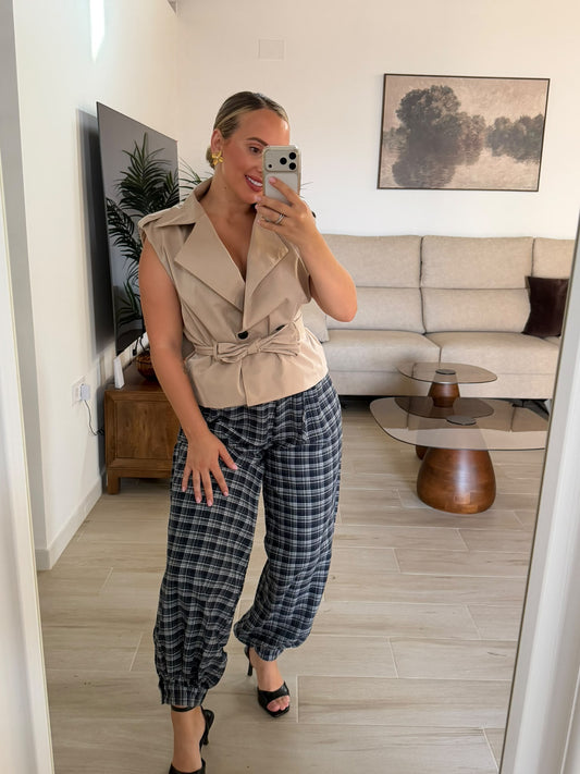 PANTALON CUADROS AZUL