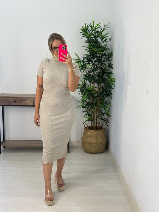 VESTIDO ALMUDENA BEIGE