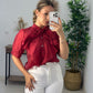 CAMISA AMOR BURDEOS